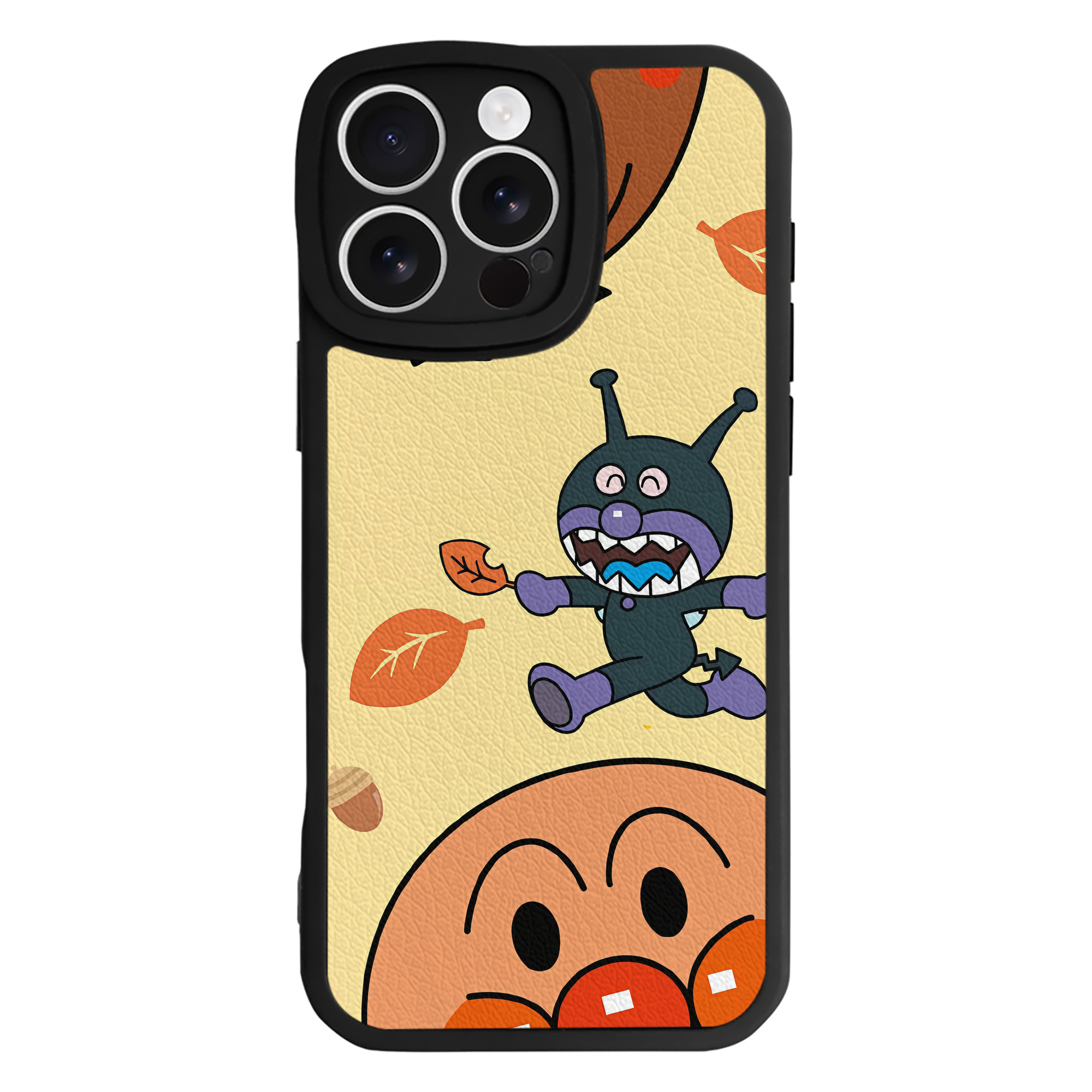 （画像用） アンパンマン Anpanman 【iPhone 16シリーズ対応】シリコンスマホケース（レザー調） 材質：シリコン